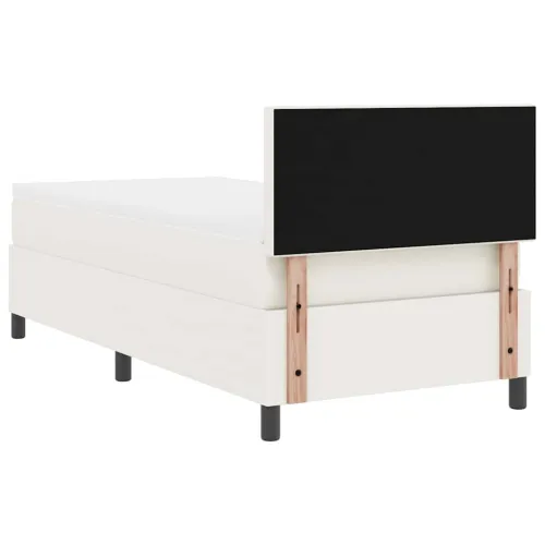 Box spring krevet s uzglavljem Krema i bijela 100 x 200 cm - Krema 100 x 200 cm Nizak uzglavlju Cijena