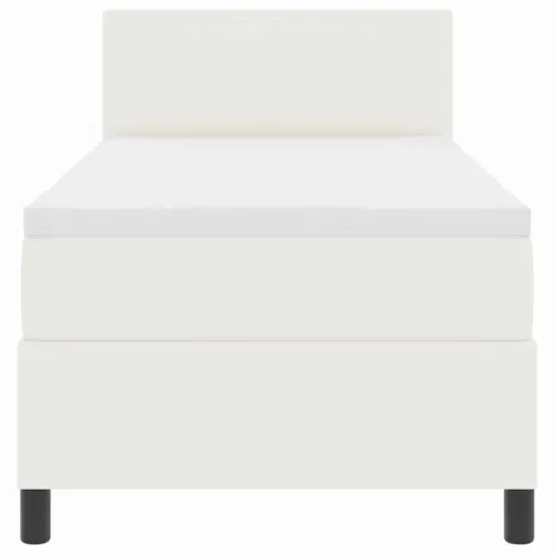 Box spring krevet s uzglavljem Krema i bijela 100 x 200 cm - Krema 100 x 200 cm Nizak uzglavlju Cijena