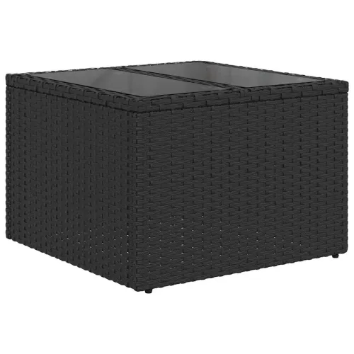 Sjedeća garnitura za vrt 8 kom. Crna poliratan - Crna i krem Cijena