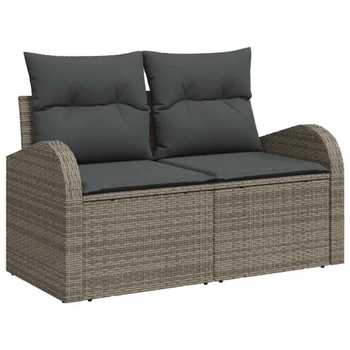Sjedeća garnitura za vrt Siva 55 x 55 x 37 cm poliratan - Siva Cijena
