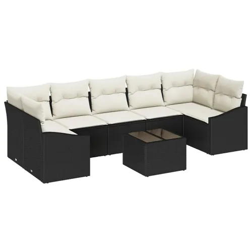 Set sofe s jastukom Crna i Krema 55 x 55 x 37 cm poliratan - Crna i krem Cijena
