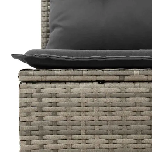Sjedeća garnitura za vrt 9 kom. Siva Poli ratan - Siva Cijena