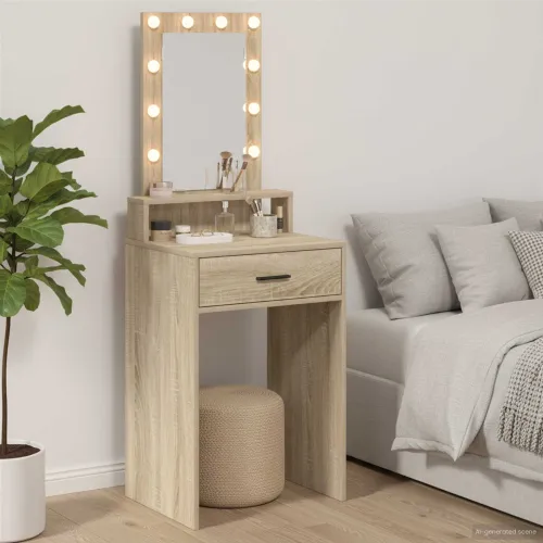 Toaletni stol Smeđa 50 x 41 x 140 cm Konstruirano drvo - 50 x 41 x 140 cm sonoma hrast Cijena