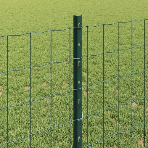 Euro ograda s postom 10 x 0,8 m Čelik premazan PVC-om Zelena - Zelena Ograda 10 x 0,8 m (mreža 5 x 7,5 cm) Cijena
