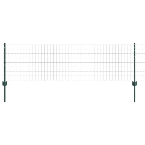 Euro ograda s postom 25 x 0,6 m Čelik premazan PVC-om Zelena - Zelena 25 x 0,6 m ograda (5 x 7,5 cm mreža) Cijena