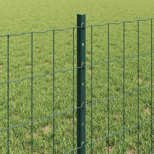 Euro ograda s postom 50 x 0,6 m Čelik premazan PVC-om Zelena - Zelena 50 x 0,6 m ograda (mreža 5 x 10 cm) Cijena