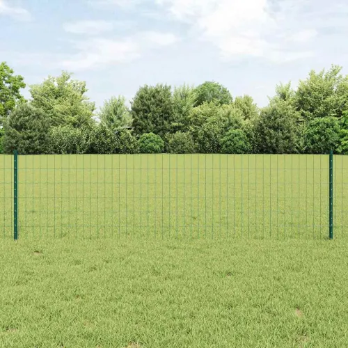 Euro ograda s postom 50 x 0,6 m Čelik premazan PVC-om Zelena - Zelena 50 x 0,6 m ograda (mreža 5 x 10 cm) Cijena