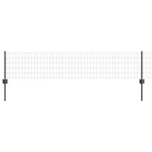 Euro ograda s postom 10 x 0,4 m Čelik premazan PVC-om Siva - Siva 10 x 0,4 m ograda (mreža 5 x 7,5 cm) Cijena