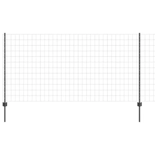 Euro ograda s postom 10 x 1,2 m Čelik premazan PVC-om Siva - Siva 10 x 1,2 m ograda (mreža 7,5 x 10 cm) Cijena