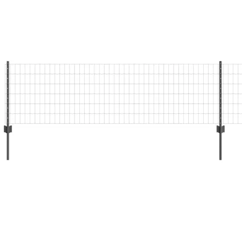 Euro ograda s postom 50 x 0,6 m Čelik premazan PVC-om Siva - Siva 50 x 0,6 m ograda (mreža 5 x 10 cm) Cijena