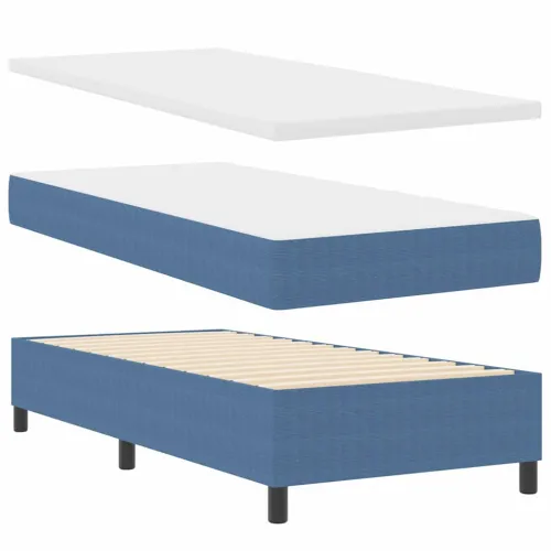 Box spring krevet Plava i bijela 90 x 200 cm - Plava 90 x 200 cm Cijena