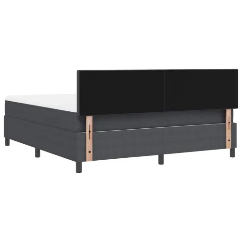 Box spring krevet Tamno siva i bijela 180 x 200 cm - Tamno siva 180 x 200 cm Nizak uzglavlju Cijena