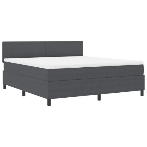 Box spring krevet Tamno siva i bijela 180 x 200 cm - Tamno siva 180 x 200 cm Nizak uzglavlju Cijena