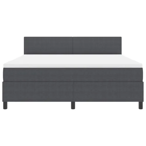 Box spring krevet Tamno siva i bijela 180 x 200 cm - Tamno siva 180 x 200 cm Nizak uzglavlju Cijena