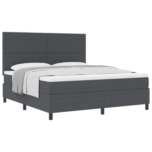 Box spring krevet Tamno siva i bijela 180 x 200 cm - Tamno siva 180 x 200 cm Visoki uzglavlje Cijena