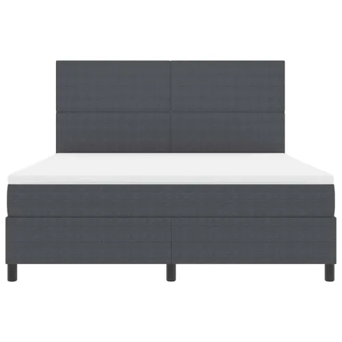 Box spring krevet Tamno siva i bijela 180 x 200 cm - Tamno siva 180 x 200 cm Visoki uzglavlje Cijena