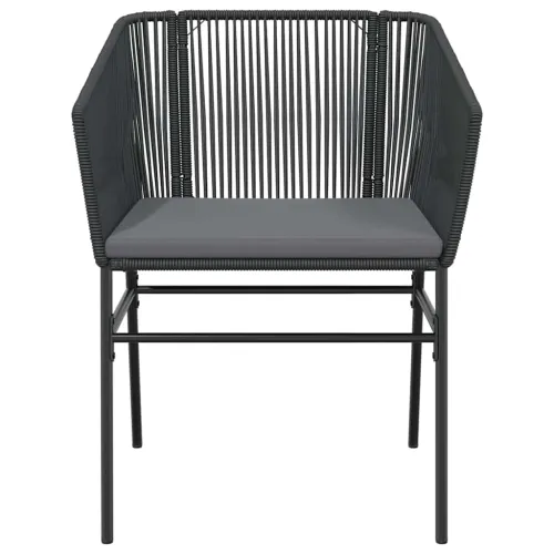 Vrtna garnitura - 7-dijelni vrtni blagovaonski set s jastucima, crno - Crna 200 x 100 x 74 cm 6 Cijena
