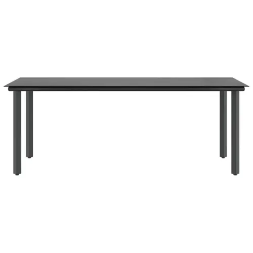 Vrtna garnitura - 7-dijelni vrtni blagovaonski set s jastucima, crno - Crna 200 x 100 x 74 cm 6 Cijena