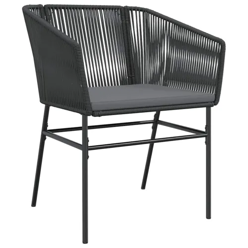 Vrtna garnitura - 7-dijelni vrtni blagovaonski set s jastucima, crno - Crna 200 x 100 x 74 cm 6 Cijena