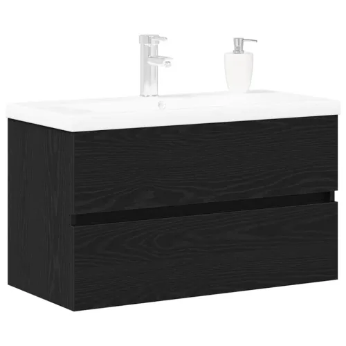 Kupaonski ormarić za sudoper Crni hrast 80 x 39 x 62 cm - Crni hrast 80 x 38,5 x 45 cm s slavinom i odvodom Cijena