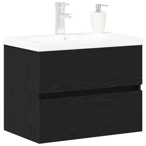Kupaonski ormarić za sudoper Crni hrast 60 x 39 x 62 cm - Crni hrast 60 x 38,5 x 45 cm s slavinom i odvodom Cijena