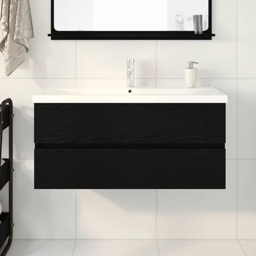 Kupaonski ormarić za sudoper Crni hrast 100 x 39 x 62 cm - Crni hrast 100 x 38,5 x 45 cm bez slavine i odvoda Cijena
