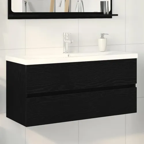 Kupaonski ormarić za sudoper Crni hrast 100 x 39 x 62 cm - Crni hrast 100 x 38,5 x 45 cm bez slavine i odvoda Cijena