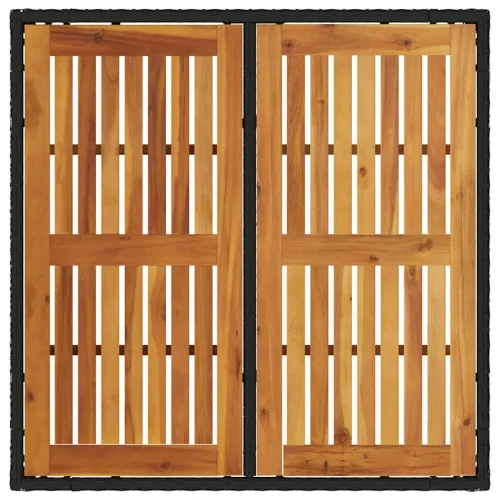 Vrtni set za objed 5 kom. Crna poliratan - 4 sjedala Crna i krem bijela 90 x 90 x 75 cm Cijena