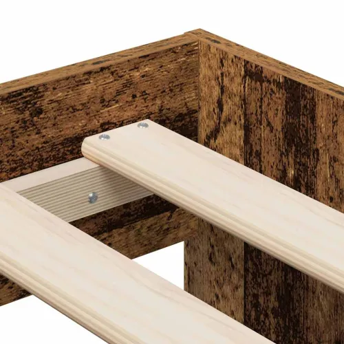 Okvir za krevet Staro drvo 90 x 200 cm Konstruirano drvo - Staro drvo 90 x 200 cm Cijena