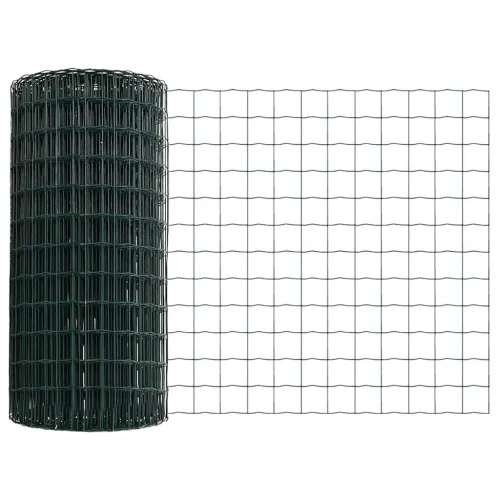 Euro ograda s postom 10 x 0,6 m Čelik premazan PVC-om Zelena - Zelena Ograda 10 x 0,6 m (mreža 5 x 5 cm) Cijena