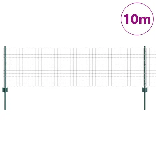 Euro ograda s postom 10 x 0,6 m Čelik premazan PVC-om Zelena - Zelena Ograda 10 x 0,6 m (mreža 5 x 5 cm) Cijena