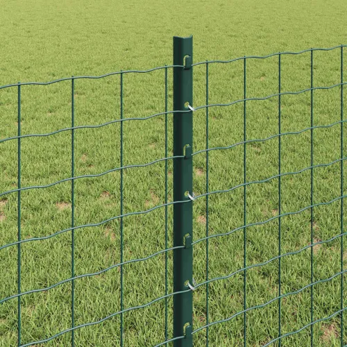 Euro ograda s postom 10 x 0,8 m Čelik premazan PVC-om Zelena - Zelena 10 x 0,8 m ograda (5 x 5 cm mreža) Cijena