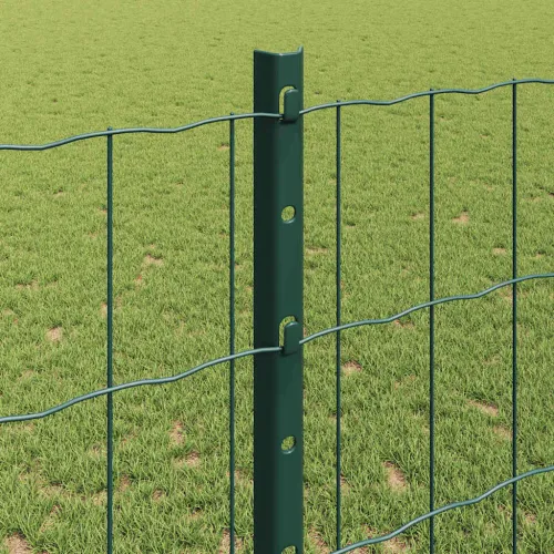 Euro ograda s postom 10 x 1,2 m Čelik premazan PVC-om Zelena - Zelena ograda 10 x 1,2 m (mreža 5 x 10 cm) Cijena