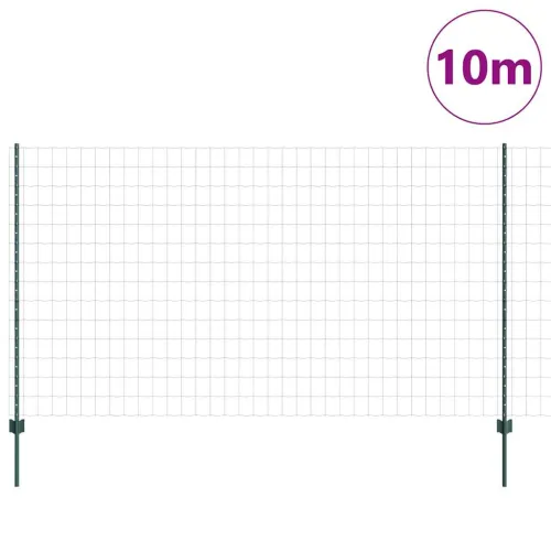 Euro ograda s postom 10 x 1,4 m Čelik premazan PVC-om Zelena - Zelena 10 x 1,4 m ograda (mreža 7,5 x 10 cm) Cijena