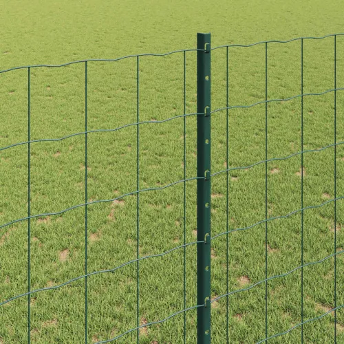 Euro ograda s postom 10 x 1,4 m Čelik premazan PVC-om Zelena - Zelena 10 x 1,4 m ograda (mreža 7,5 x 10 cm) Cijena