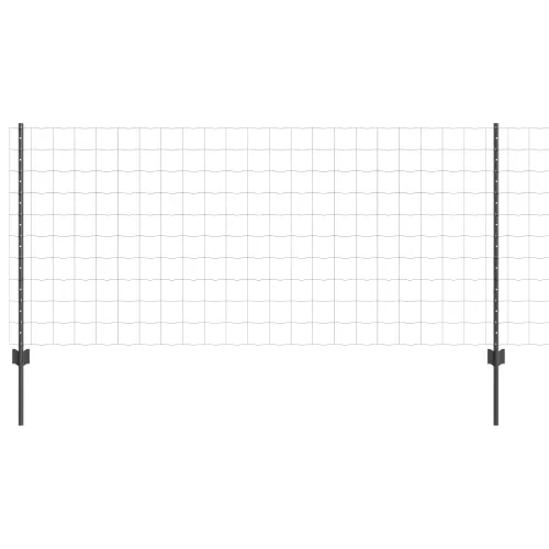 Euro ograda s postom 10 x 1 m Čelik premazan PVC-om Siva Mreža - Siva Ograda 10 x 1 m (mreža 10 x 10 cm) Cijena