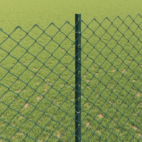 Ograda od lančanih veza s postovima 10 x 1,4 m Zelena Mreža - Zelena 10 x 1,4 m ograda (mreža 4 x 4 cm) Cijena