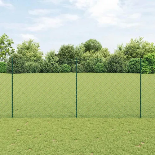 Ograda od lančanih veza s postovima 10 x 1,4 m Zelena Mreža - Zelena 10 x 1,4 m ograda (mreža 4 x 4 cm) Cijena