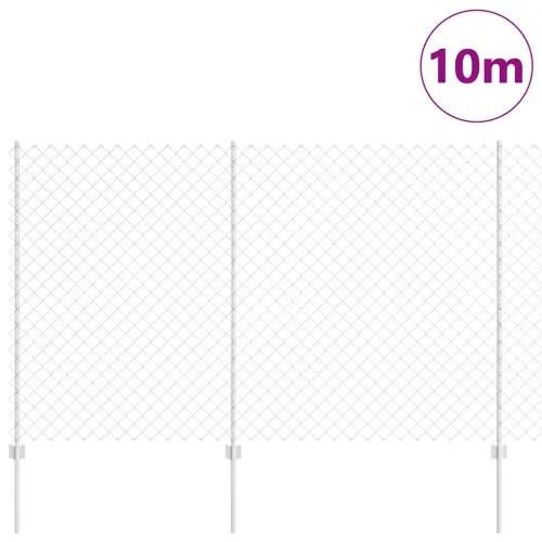 Ograda od lančanih veza s postovima 10 x 1,5 m Pocinčani čelik - Pocinčani čelik 10 x 1,5 m ograda (mreža 6 x 6 cm) Cijena