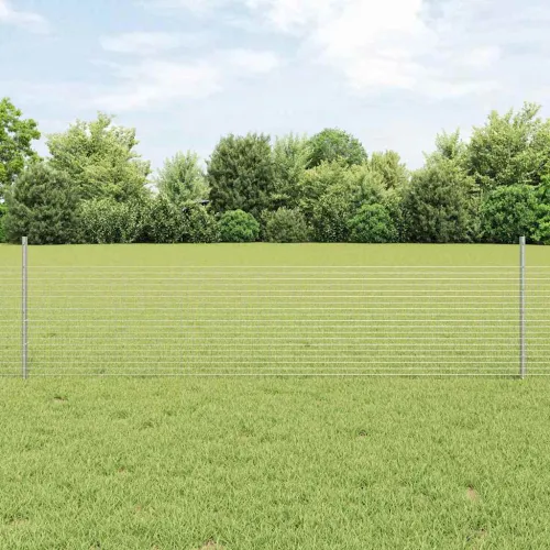 Zatvorena žičana ograda s postovima 10 x 0,5 m Pocinčani čelik - Pocinčani čelik 10 x 0,5 m ograda (mreža 2,5 x 2,5 cm) Cijena
