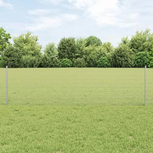 Zatvorena žičana ograda s postovima 10 x 0,6 m Pocinčani čelik - Pocinčani čelik 10 x 0,6 m ograda (mreža 1,9 x 1,9 cm) Cijena