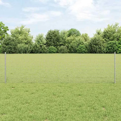 Zatvorena žičana ograda s postovima 10 x 0,6 m Pocinčani čelik - Pocinčani čelik 10 x 0,6 m ograda (mreža 2,5 x 2,5 cm) Cijena