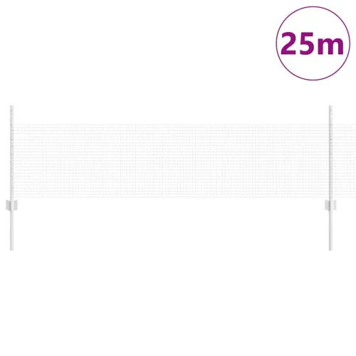 Zatvorena žičana ograda s postovima 25 x 0,5 m Pocinčani čelik - Pocinčani čelik 25 x 0,5 m ograda (mreža 1,9 x 1,9 cm) Cijena