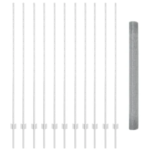 Zatvorena žičana ograda s postovima 25 x 1,6 m Pocinčani čelik - Pocinčani čelik 25 x 1,6 m ograda (mreza 1,2 x 1,2 cm) Cijena