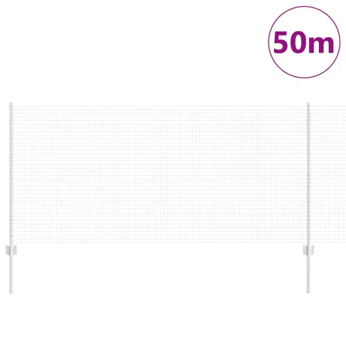 Zatvorena žičana ograda s postovima 50 x 1 m Pocinčani čelik - Pocinčani čelik 100 x 1 m ograda (2,5 x 2,5 cm mreža) Cijena