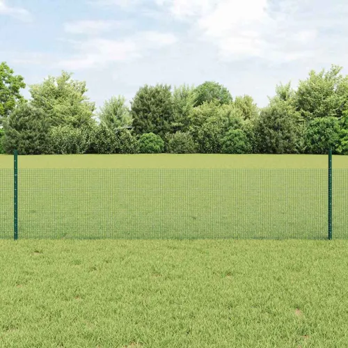 Zatvorena žičana ograda s postovima 25 x 0,5 m Pocinčani čelik - Zelena ograda 25 x 0,5 m (mreža 1,2 x 1,2 cm) Cijena