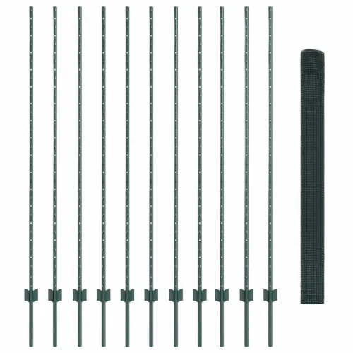 Zatvorena žičana ograda s postovima 25 x 1,6 m Zelena Mreža - Zelena 25 x 1,6 m ograda (mreza 1,2 x 1,2 cm) Cijena