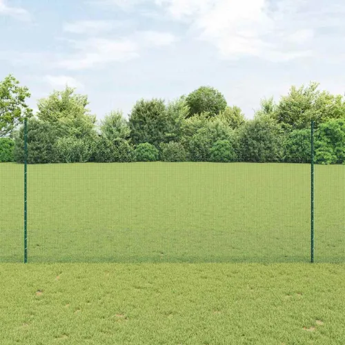 Zatvorena žičana ograda s postovima 25 x 1,6 m Zelena Mreža - Zelena 25 x 1,6 m ogradni panel (mreža 1,6 x 1,6 cm) Cijena