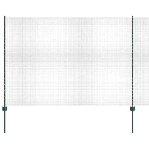 Zatvorena žičana ograda s postovima 25 x 1,6 m Zelena Mreža - Zelena 25 x 1,6 m ogradni panel (mreža 1,6 x 1,6 cm) Cijena