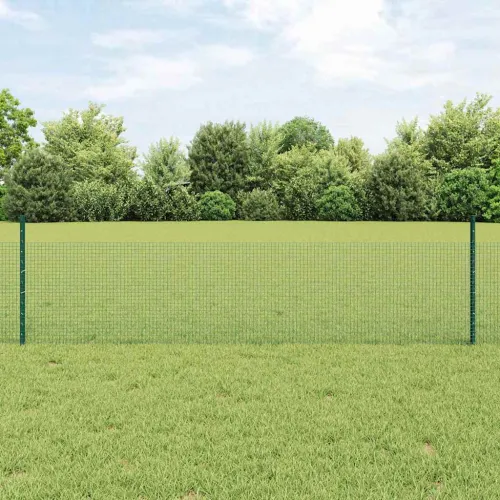 Zatvorena žičana ograda s postovima 50 x 0,5 m Zelena Mreža - Zelena Ograda 50 x 0,5 m (mreža 1,6 x 1,6 cm) Cijena